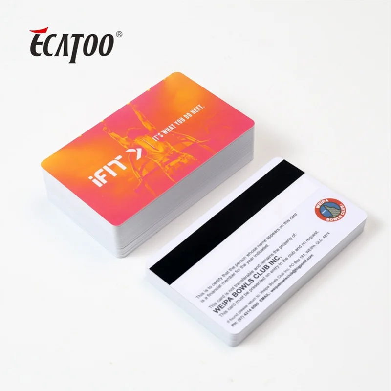 

custom Free sample: PVC Magnetic Card Cr80 Size with silver embossing number plastic Card