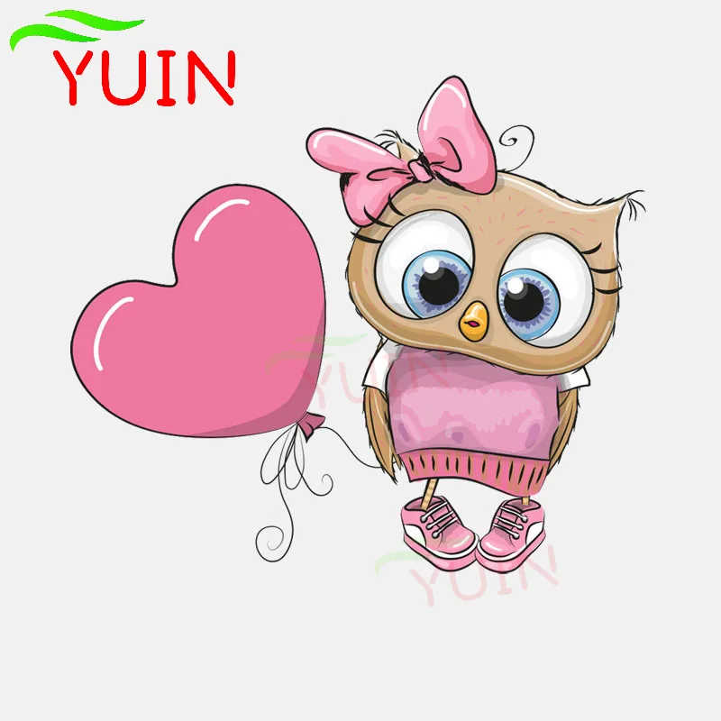 

Cute Cartoon Anime Owl Girl Pulling A Balloon Car Sticker PVC Window Decoration Accessories Motorcycle Waterproof Decal 13*12cm