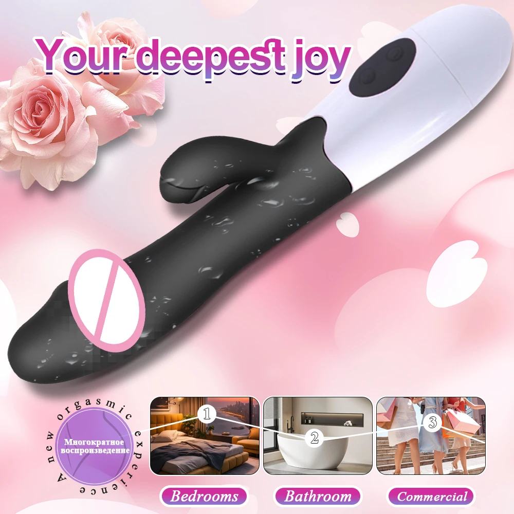 Rabbit Vibrator for Women Powerful G Spot Female Clitoris Stimulator Vibrating Silent Adult Sex Toy For Female Masturbator Dildo