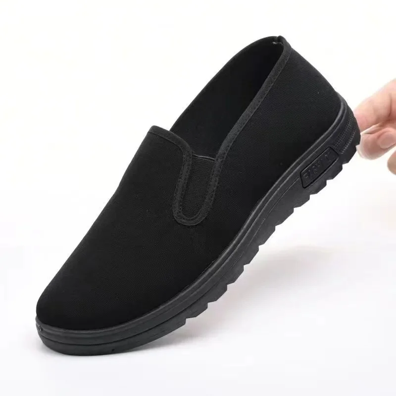 Black towel cloth shoes