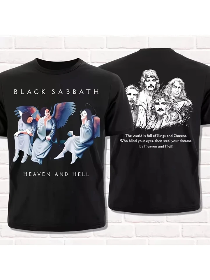 Black Sabbath Heaven Hell Tour Graphic T-Shirt Double-Sided