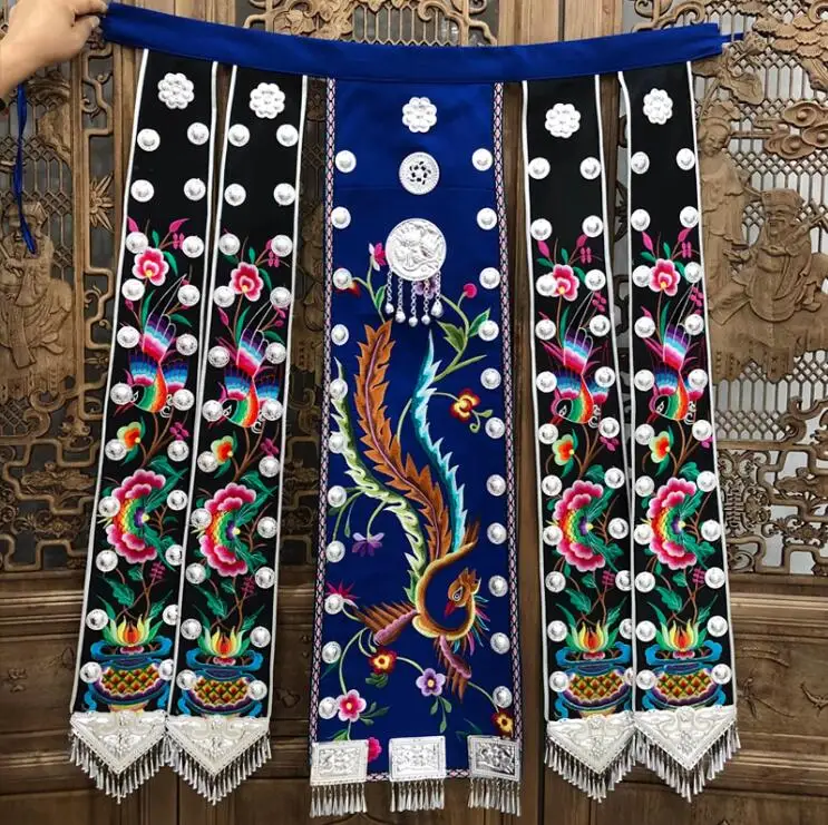 

Китайский ремень Hmong, Женская Стандартная синяя вышивка