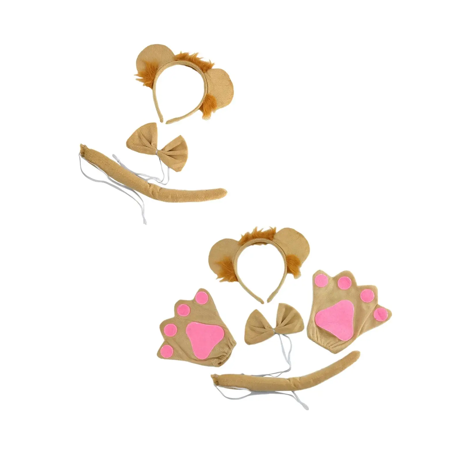 

Halloween Kids Animal Costume Set Tail Headband Lion Costumes Props for New Year Holiday Parties Stage Performance Theater Stage