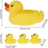 4pcs Rubber Duck Family Squeak Ducks Baby Shower Toy Float Bathtub Yellow Duck Toy Gift for Toddlers Boys Girls Kids Birthday 6