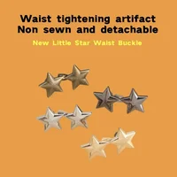 Fashion Tighten Waist Buckle Alloy Star Brooches Pins Clip Adjustable Snap Button Jeans Buttons Detachable Clothing Accessories 2