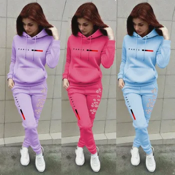 Women's Sets Hoodies Pants 2pcs Autumn Winter High quality Sports Outfits Aesthetic Home Outdoor Jogging Suit Women Clothes New 1