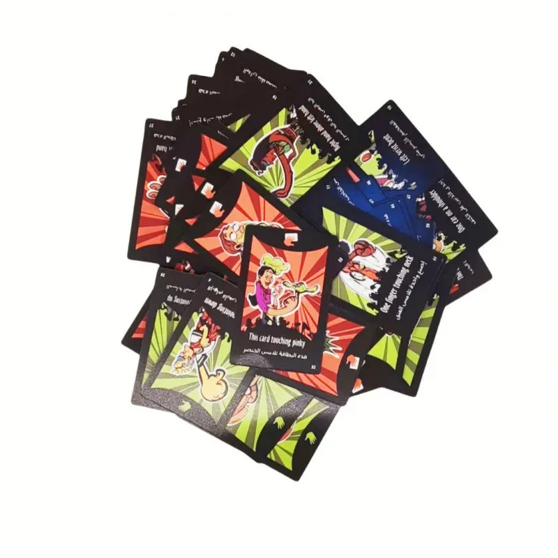 가족 파티 게임용 재미있는 보드 카드 게임 종이 장난감, 아랍어 게임 요가 카드 게임, 요가 움직임 모방 카드 게임