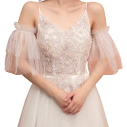 Wedding Detachable Layered Sleeves White Removable Long Handmade Bridal Arm Sleeves Cover Elegant Wedding Accessories