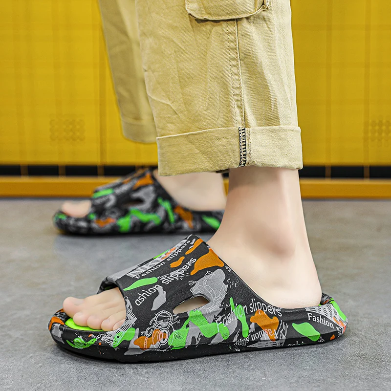 New Home Slippers Men Flip Flops EVA Flat Shoes Indoor Bathroom Sandals Non-slip Summer Slippers Men Sandalias Breathable