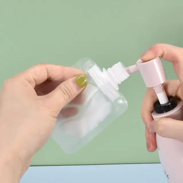 Üres Sajtolt Tasak Újratölthető Smink Szivárgásálló Csomagoló Folyadék Sminkzsákok Jóváhagyott Piperecikkek Kozmetikuma - Image 5