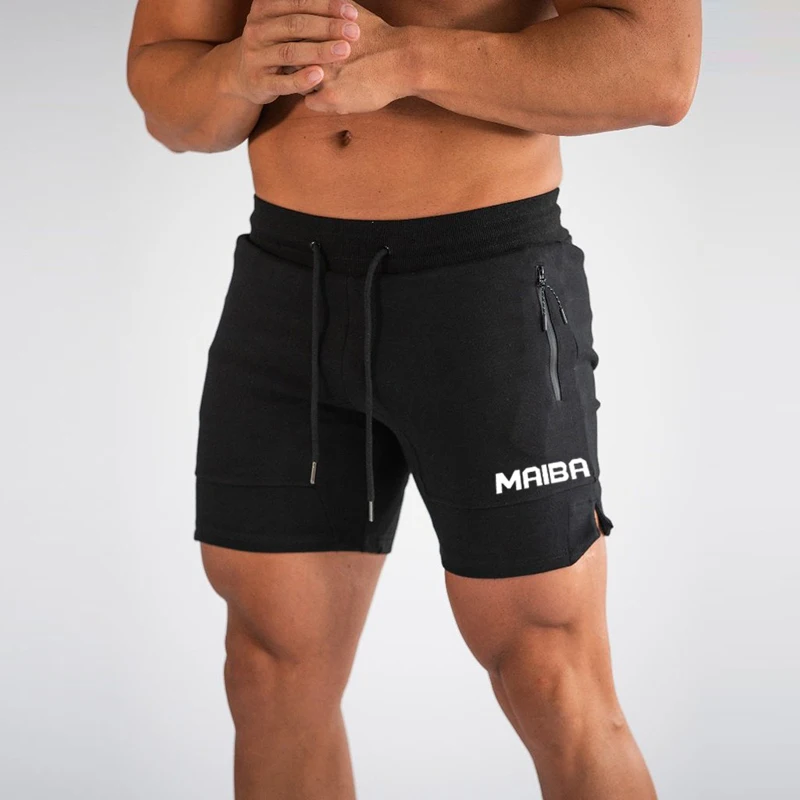 Double Zipper Fitness Shorts Men's New Running Shorts Men's Fitness Training Pants Summer Breathable Quick Drying Beach Shorts 3