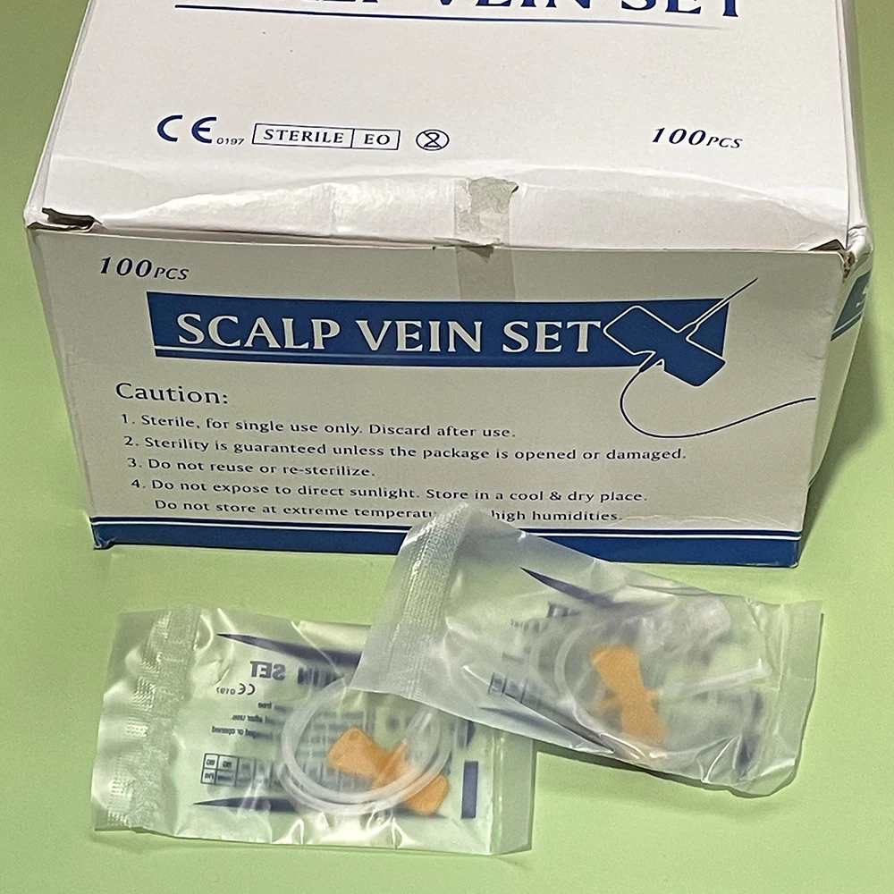 25g*0.5 Double Wings Scalp Vein Set Disposable Farming Animals Use Pig Cattle Sheep Infusion intravenous Infusion Needle 100PCS