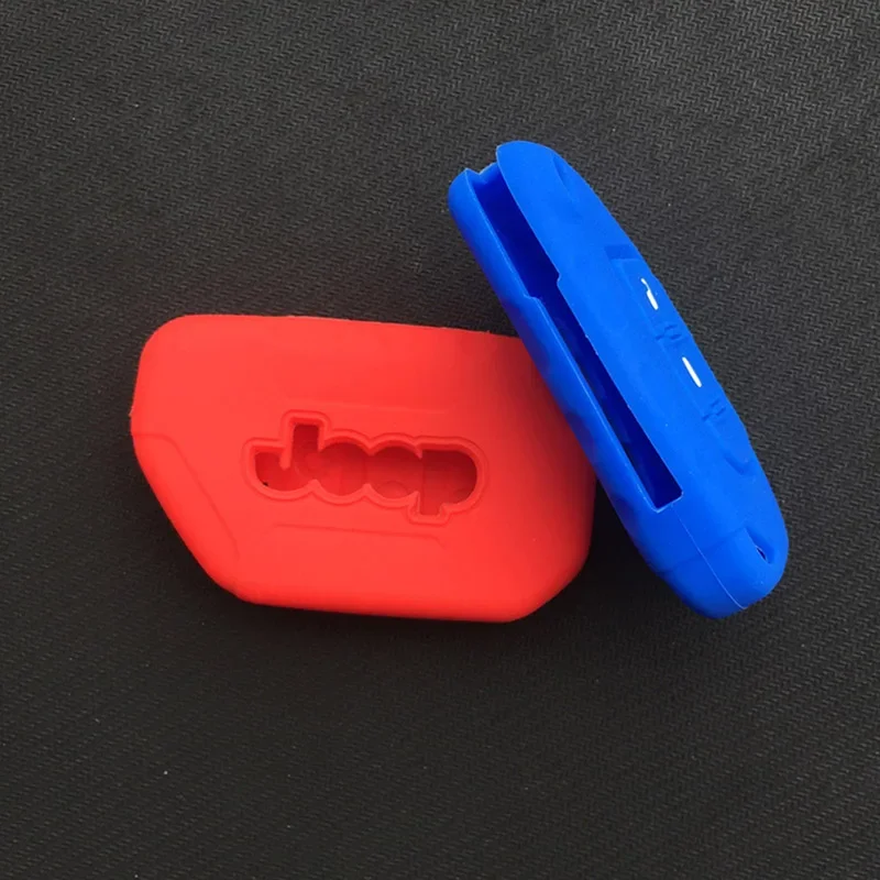 Silicone Rubber Car Key Protect Shell Cover Case for Jeep Wrangler JL JLU Flip 2-button key