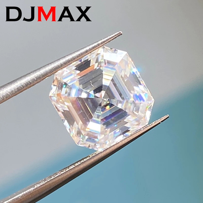 DJMAX 3 11mm Asscher Cut Moissanite Loose Stone D Color VVS1 Lab Grown