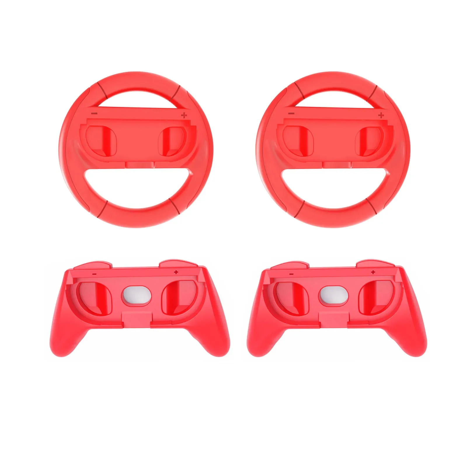 KJH-NS2-023 4IN1 Racing Steering Wheels and Hand Grips for Switch 2 Gamepad Handle ,Left&Right Controller Bracket Stand Holder
