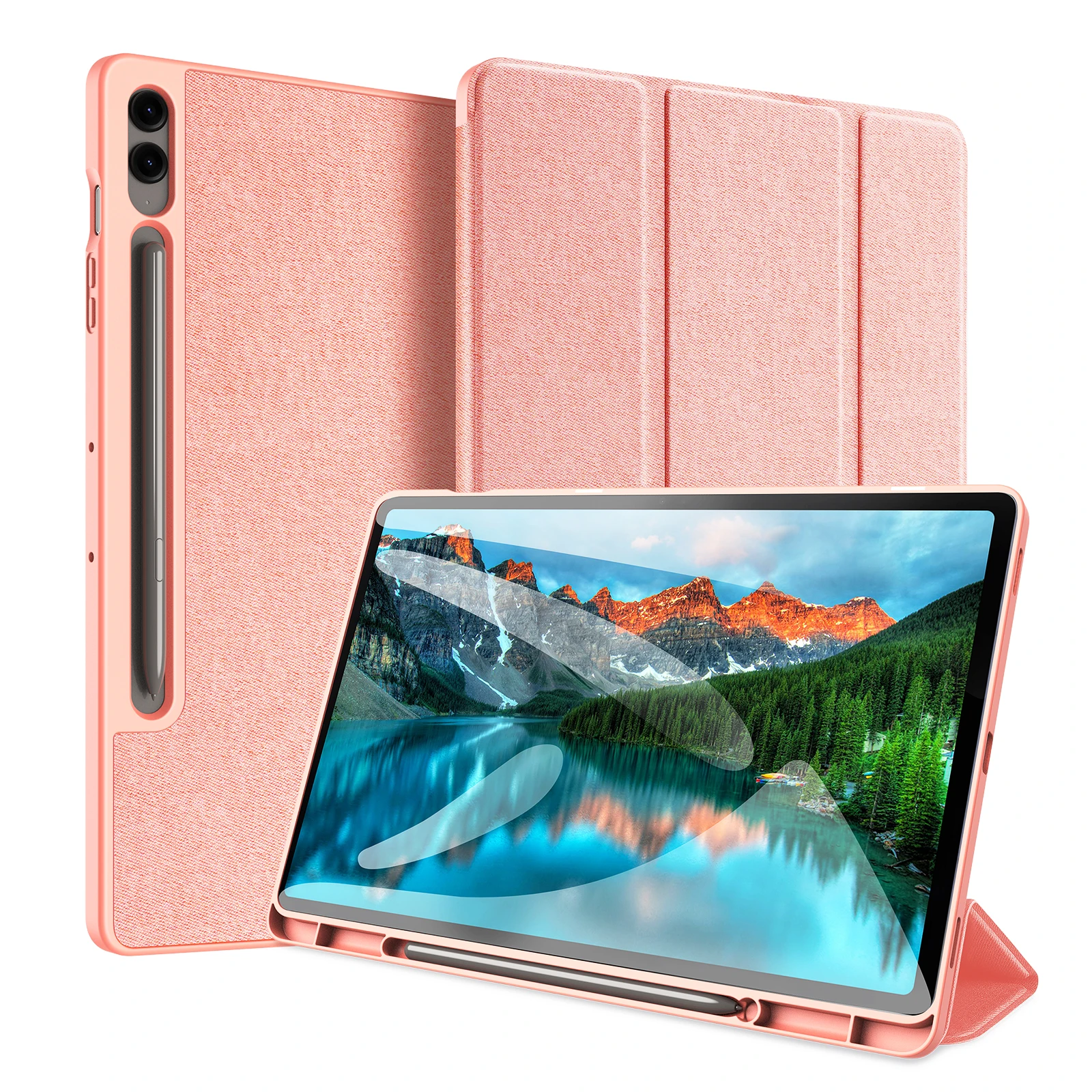 Premium Trifold Stand Tablet Case with Stylus Holder & Auto Sleep/Wake Feature