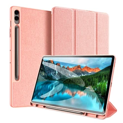 Premium Trifold Stand Tablet Case with Stylus Holder & Auto Sleep/Wake Feature for S9 (Pink)