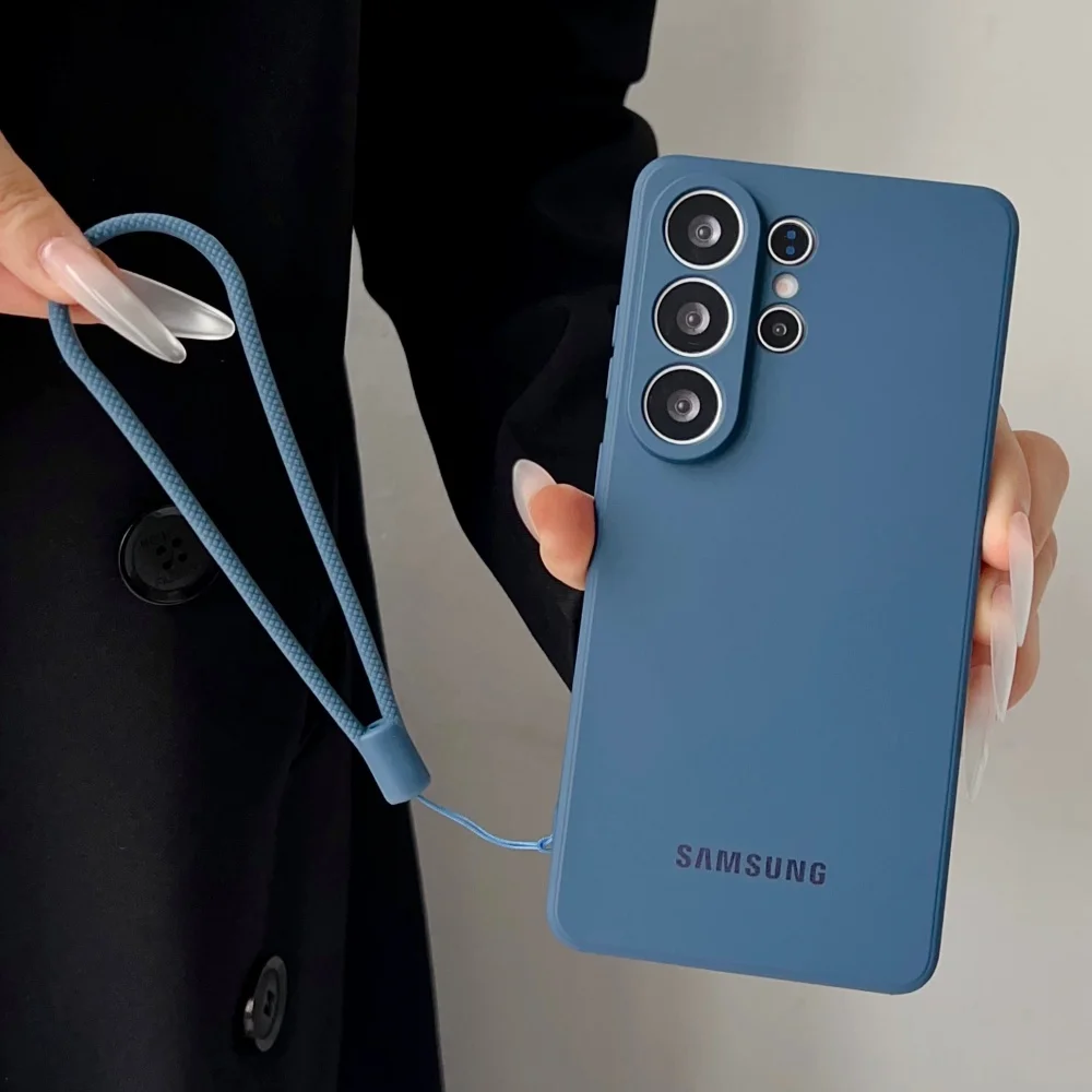 Liquid Silicone Lanyard Case with Camera Protector by Samsung