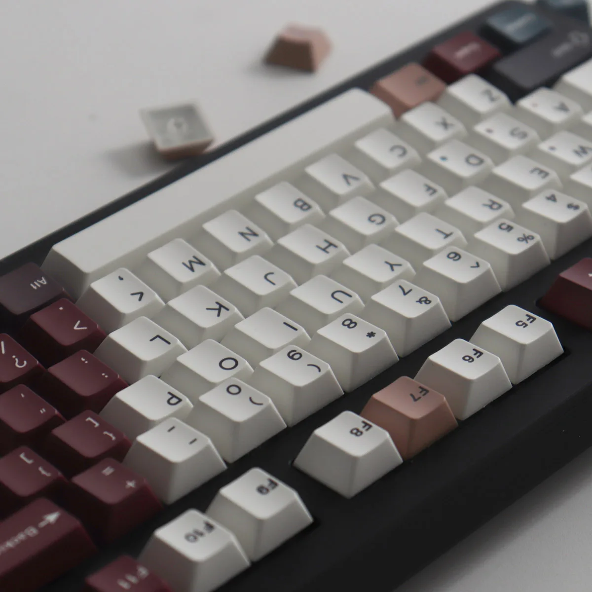 Teclado Mecânico Pbt Keycaps Cap Chave Luz Mista Sublimação de Corante Perfil Cereja Esculpida a Laser Oem mx Novo - Imagem 6