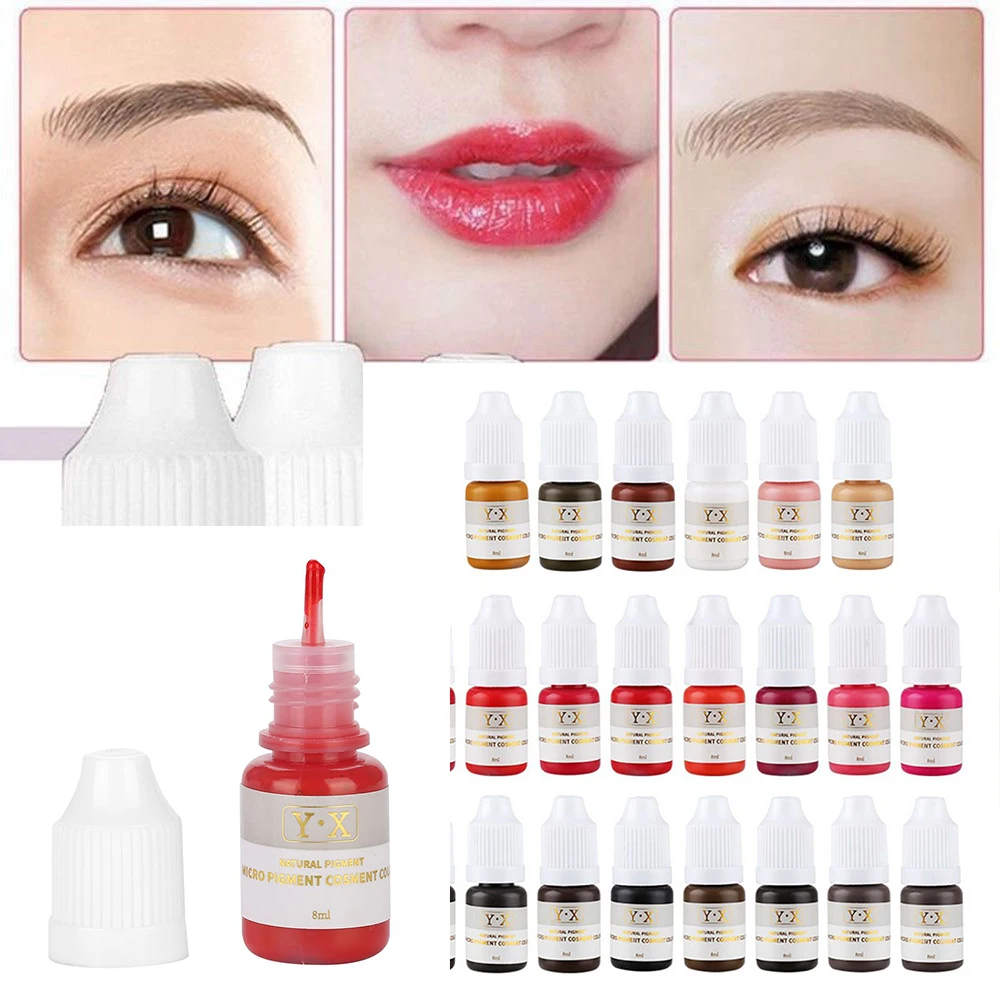 1PC Semi Permanent Makeup Eyebrow Inks Lips Eye Line Tattoo Color
