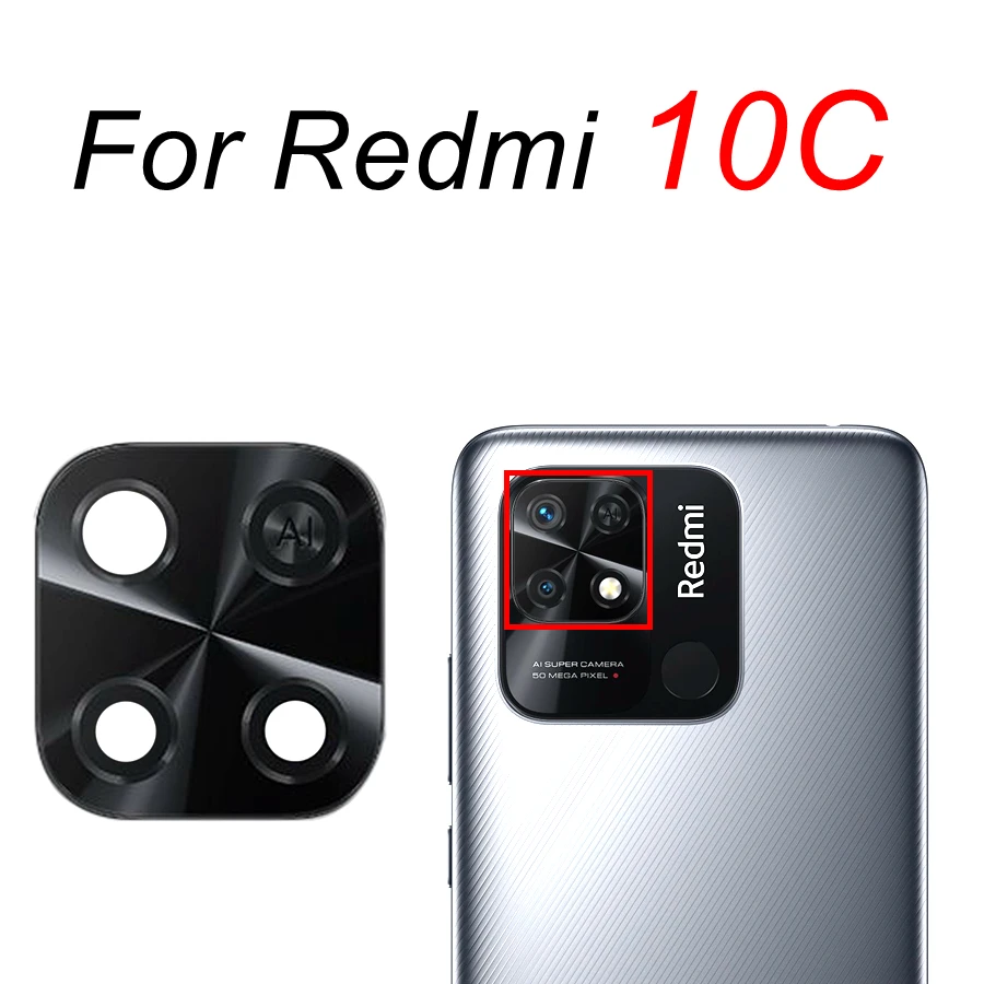 Rear Back Camera Glass Lens For Redmi 10 10C Note 10 Pro MAX 10S 10T 11 Pro Plus 5G 11S Note10 Note11 Global Replacement+Sticker 