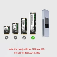 M.2 NVMe/SATA SSD Enclosure Adapter with Screen Display,USB 3.2 Gen2 10gbps M2 Case 2280 ,Aluminum External M2 2280 NVMe Reader - Image 4