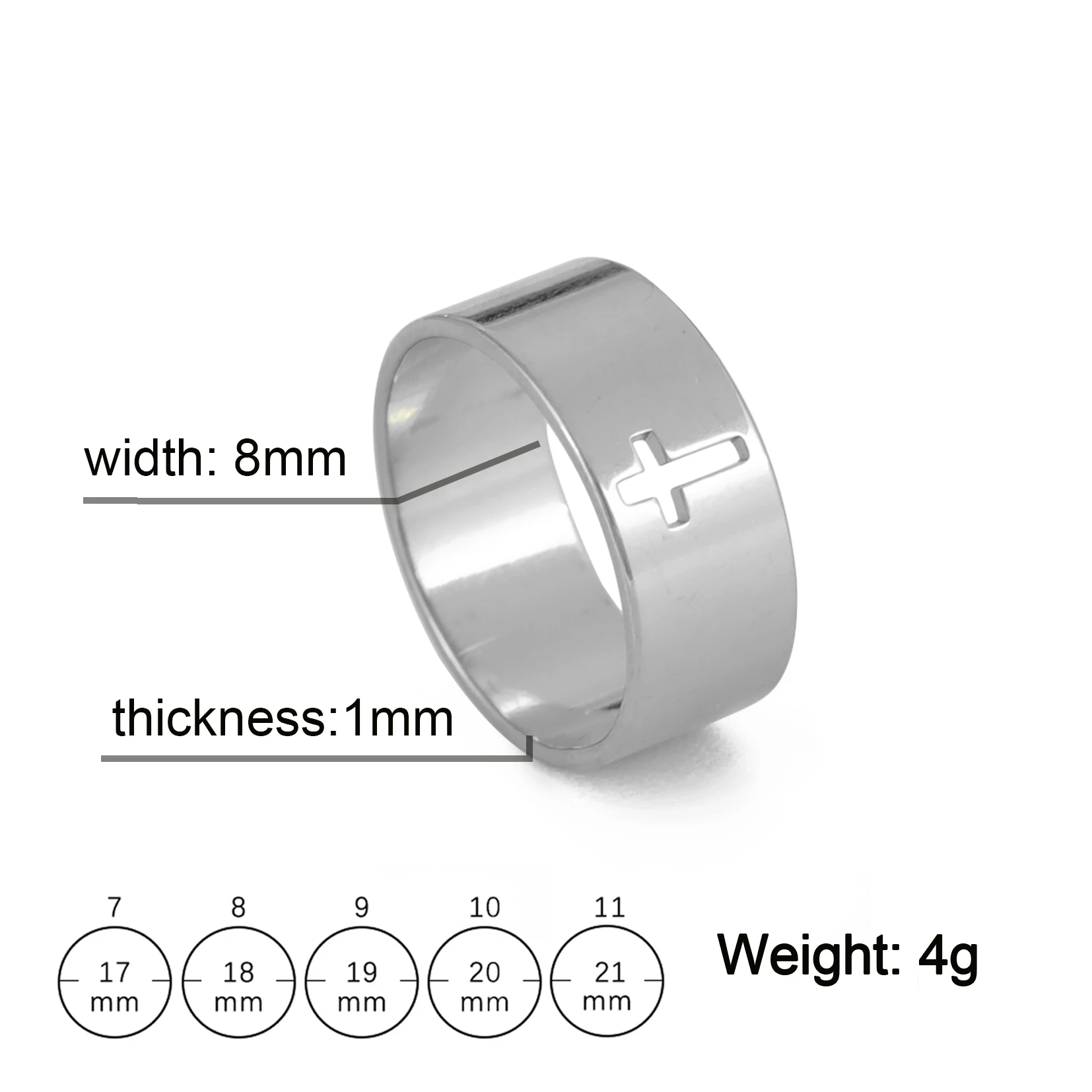 Bibelvers Hohlkreuz Frauen Fingerring Edelstahl Gold Stahl Schwarz Farbe Christian Jesus Männer Schmuck Geschenk Eheringe – Detail 8