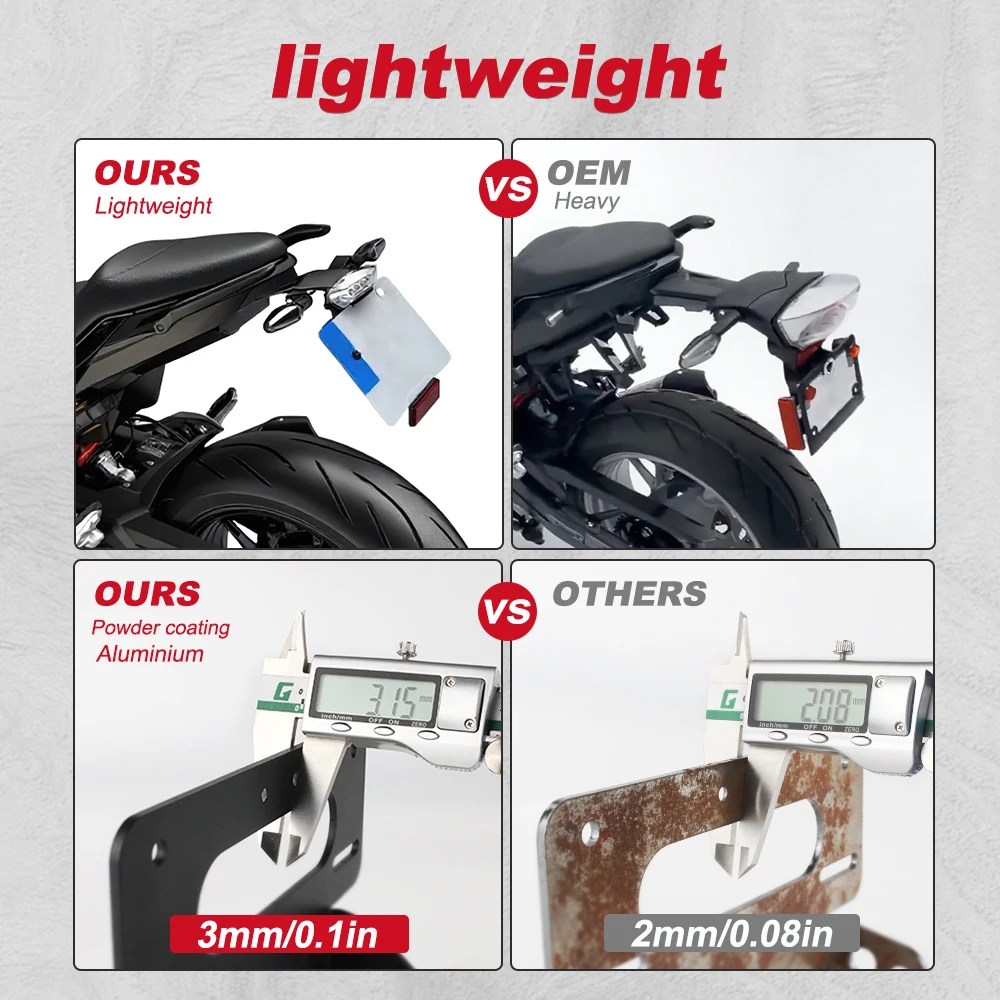 バイク登録プレートホルダー Tidy フェンダーエリミネーターオートバイ