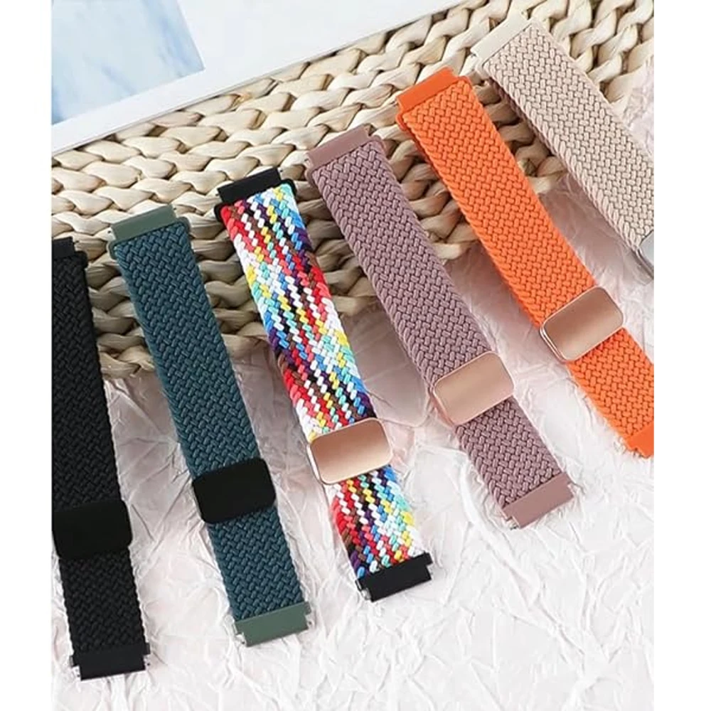 Flexible Braided Nylon Smartwatch Strap - 22mm/20mm Band