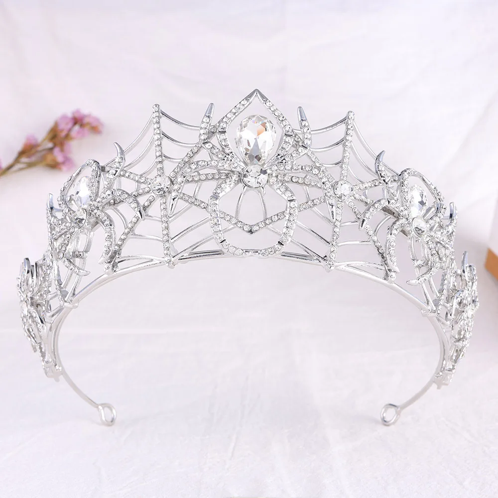 ♡Tiara♡(*ˊ˘ˋ*)② 2本 KMVEXO Vintage Black Red Purple Spider Crystal Crowns for