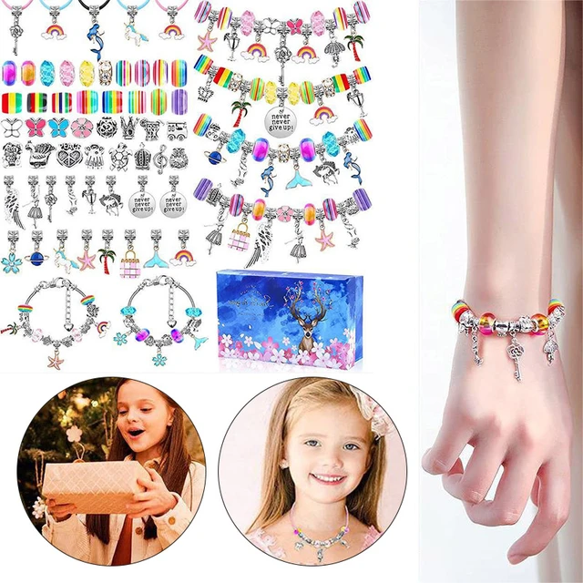 112 PCS Christmas Jewerly Making Kit Charm Bracelet Necklaces