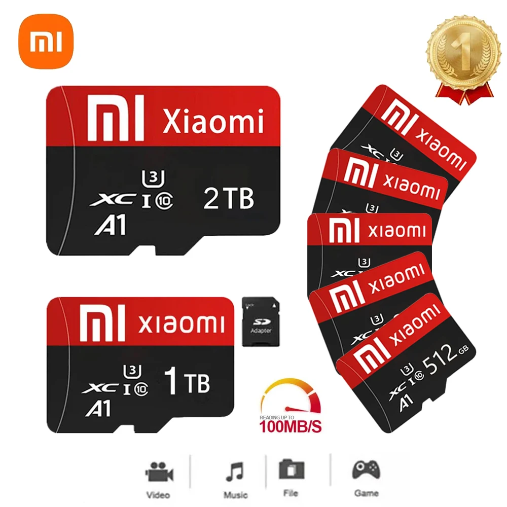 

XIAOMI High Speed Flash TF Card 2TB 1TB Pro Select U3 Memory Cards 128GB 256GB 512GB TF Card 32/64GB Expanded Storage For Camera