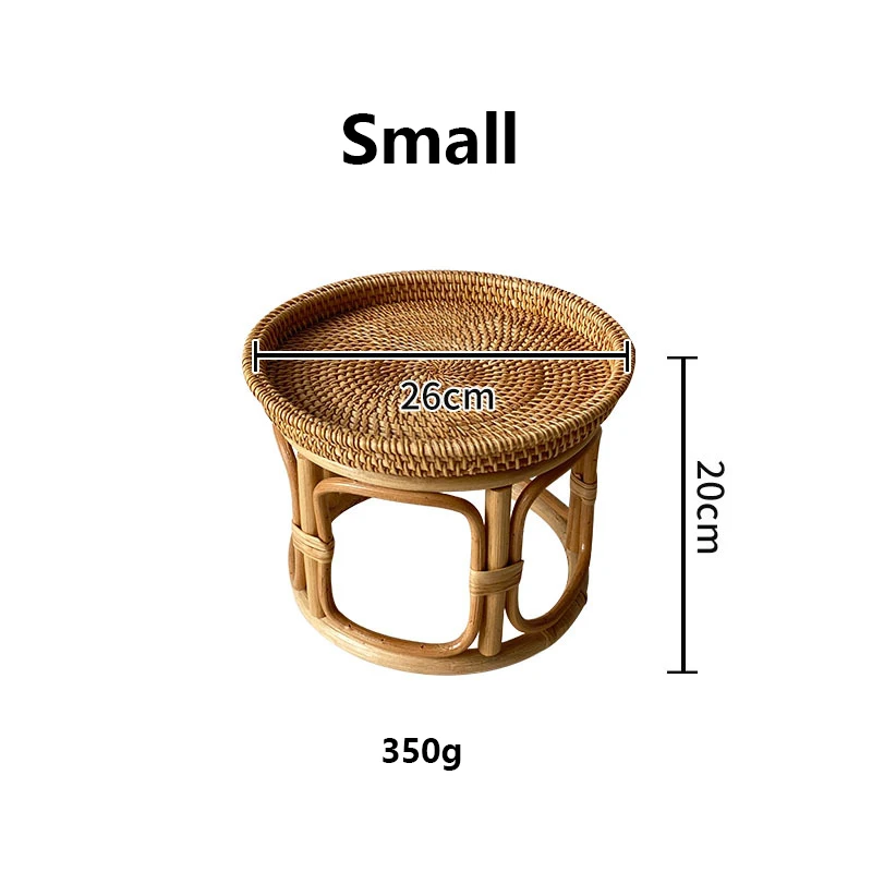 שולחנות קפה וינטאג' מזרחיים שולחנות קפה יצירתיים שולחן טי רטן נייד רהיטי בית קטנים שולחן טי חדר מגורים אחסון