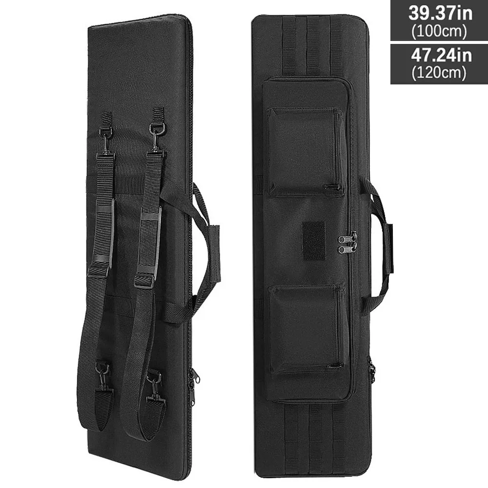 100/120 cm Gewehr Pistole Tasche Weiche Gewehr Fall Schrotflinte Lagerung Tasche Pistole Träger Tasche Outdoor Jagd Tasche mit Rucksack Riemen – Detail 6