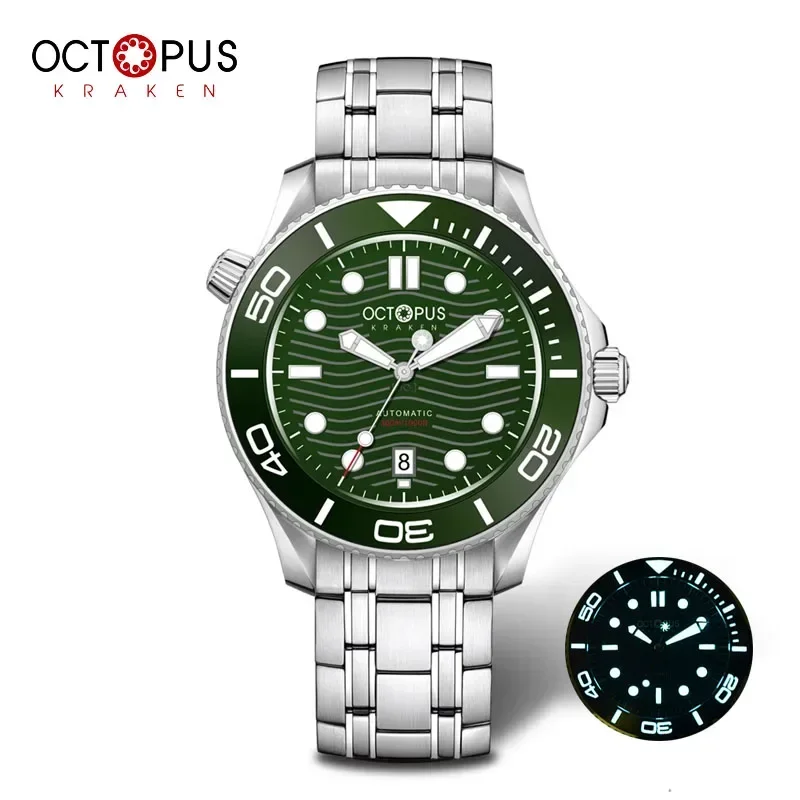 Octopus Sea Ghost Watch For Men Pt5000 Movement Automatic Bgw-9 Super Luminoso Sapphire Crystal 300M Orologio Da Polso Subacqueo Impermeabile