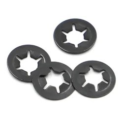 Star Lock Plum Bearing Retaining Ring Flower Washer Clip Set - M6 50pcs