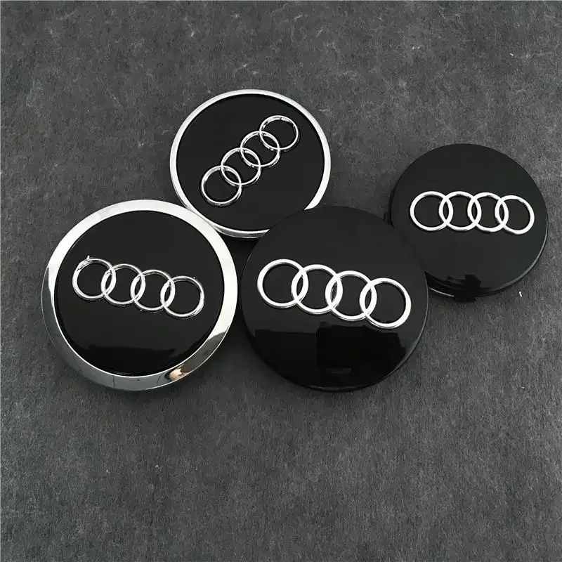 4개 60mm 61mm 68mm 69mm 자동차 스타일링 휠 센터 캡 허브 커버 배지 4B0601170 아우디 A3 A4 A5 A6 A7 A8 S4 S6 액세서리용