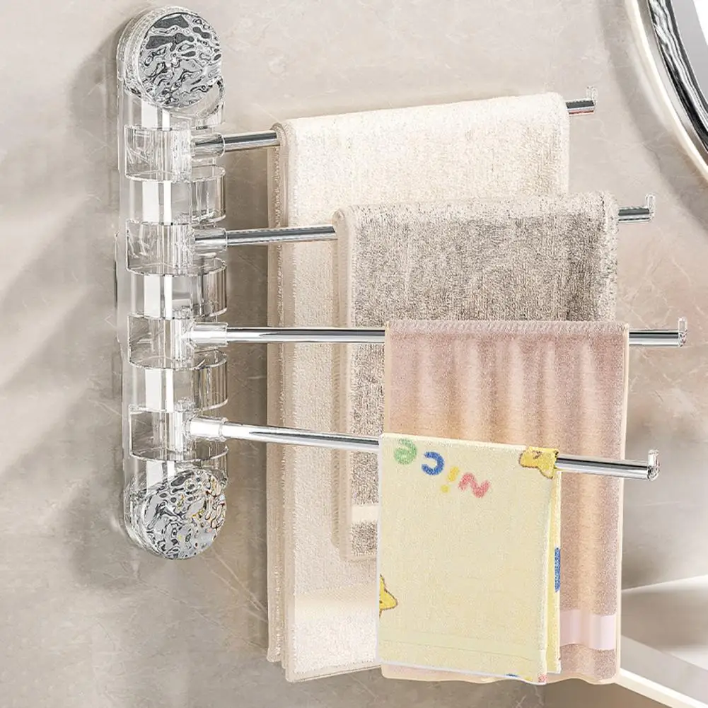 NodrillTowelHolderStainlessSteelFoldableTowelRackwithSuction