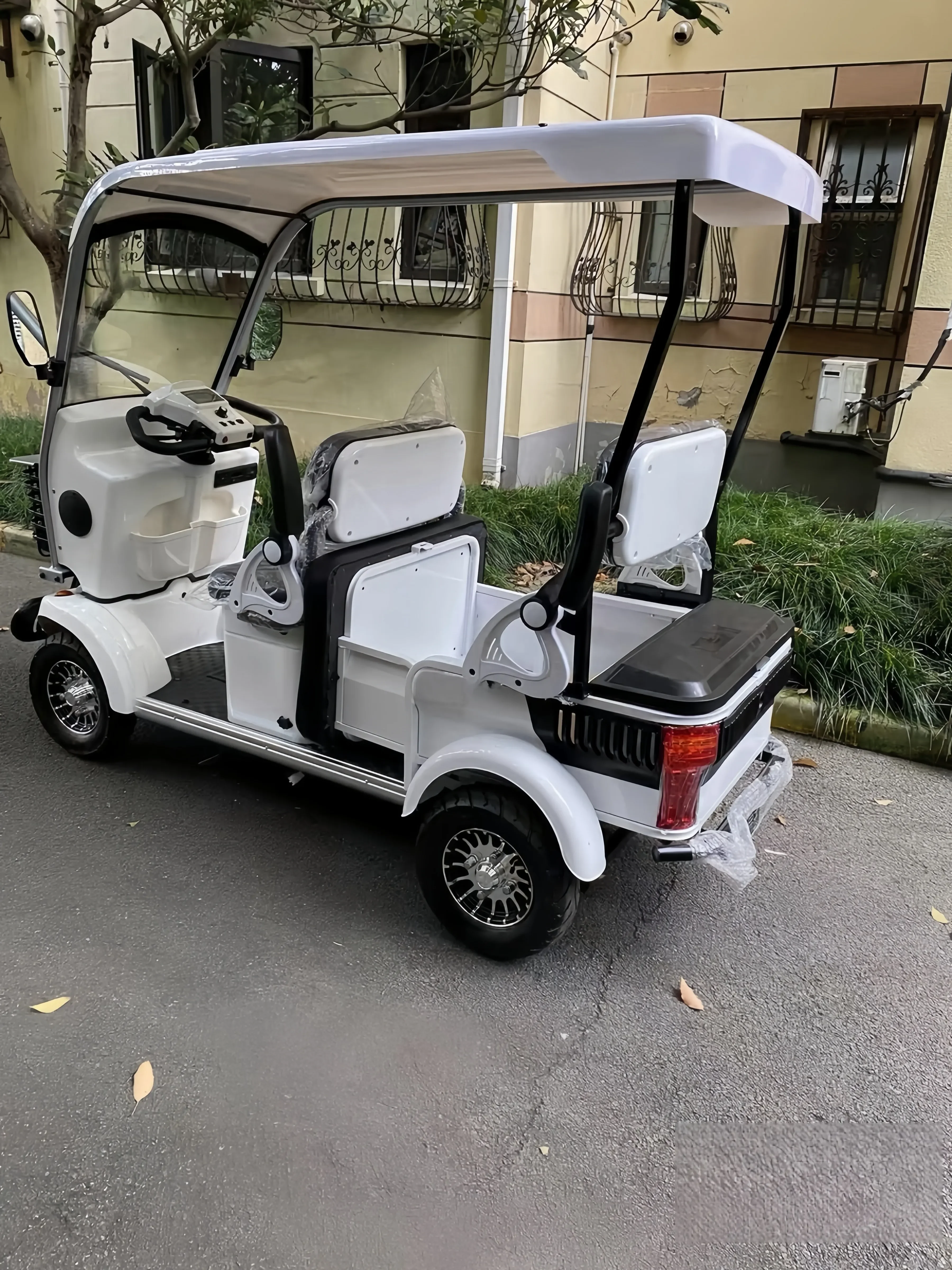 800W 4-wheel Electric Tricycles Adults Open Body Passenger Tricycle Electric Pedal Assist Commute Leisure Comfortable 4-wheel