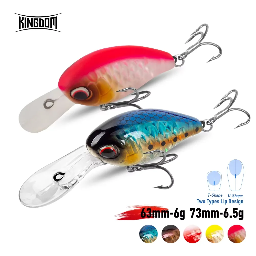 KINGDOM Schwimmender Minnow 6g 6,5g Crankbait Wobbler Jerkbait Künstlicher Hardbait für Forelle, Barsch, Zander, Hecht Angelzubehör Köder