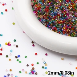 90g Transparent Glass Seed Beads for Jewelry Crafting and DIY Projects (Mixed colors)