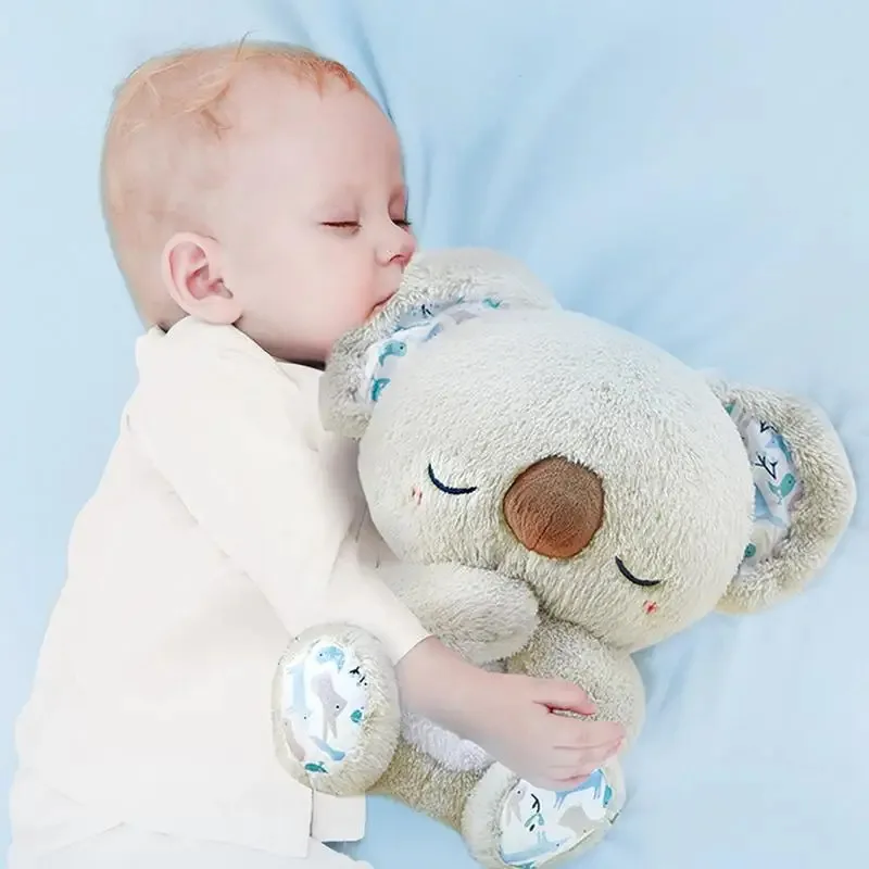 Plush toys Kawaii Koala Otters Rabbit Baby Doll Toy Gifts Soothing Musical Light Relief Anxiety Breath Sleep Sensory