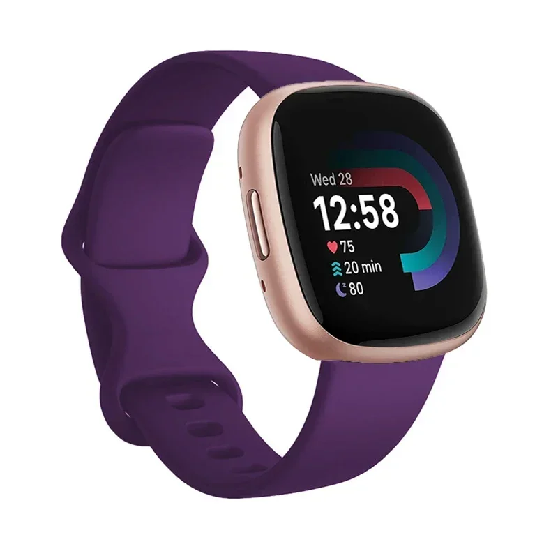 Soft Silicone Sport Bands for Fitbit Versa 3 and Sense Smartwatches