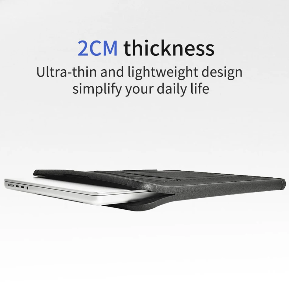 WiWU Laptop Sleeve for MacBook Air 15.3 A2941 inch with Stand Laptop Bag for MacBook Case Waterproof Carry Case for MacBook 16