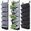 New 6/7 Pocket Vertical Growing Planting Bag Felt Wall Hanging Flower Vegetable Growing Container Outdoor Indoor Garden Planter 3