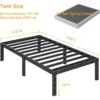 Double bed frame, 14 inch high metal platform bed frame mattress foundation, with steel bar support, noise free, easy toassemble 3