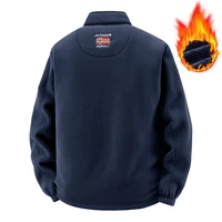 Nouvelle marque hiver ensemble de vêtements de sport hommes rétro formation épais polaire veste + pantalon deux pièces ensemble décontracté Ski course survêtement costume 4