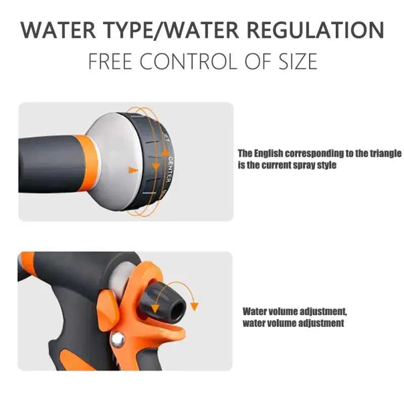 Multifunctional Garden Water Gun Hose Nozzle for Car Washing and Yard Spraying