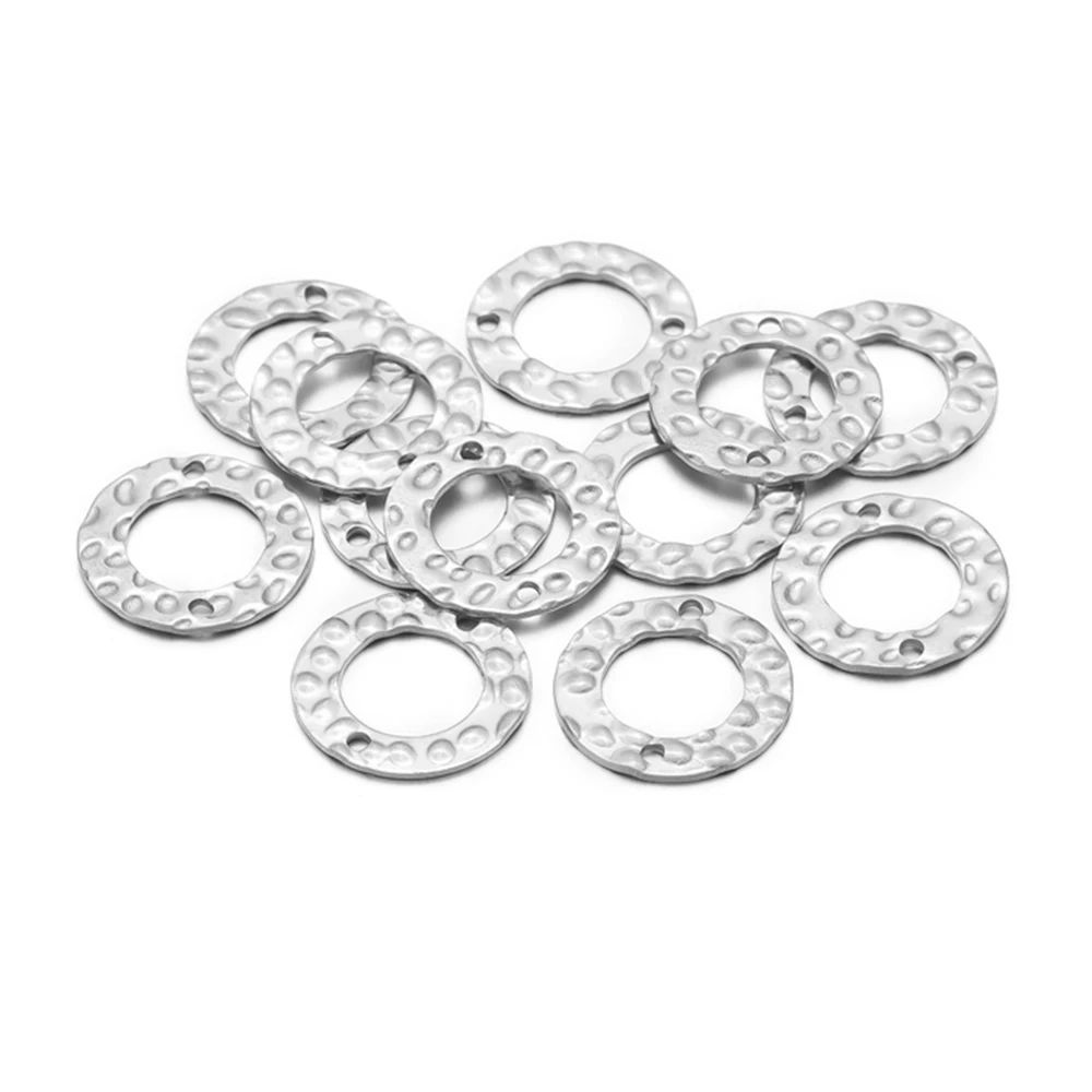 20 teile/los Edelstahl Runde Hohl Stecker Halsketten Charms für DIY Schmuck Armband Ohrringe, Die Entdeckungen Zubehör – Detail 2