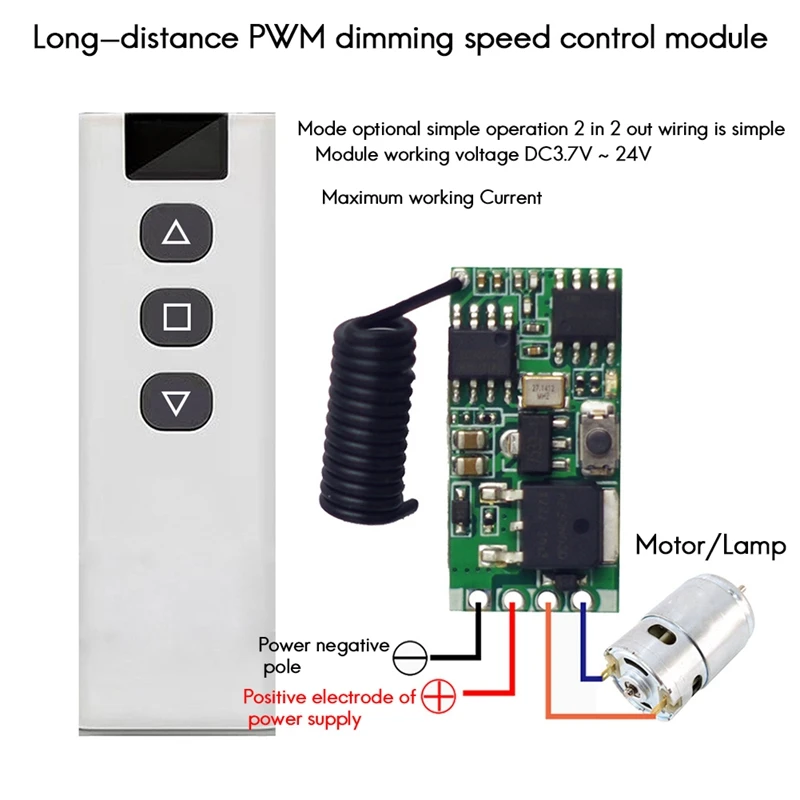 Wireless Controller DC Motor Speed Regulator 3.7-24V High Power Drive Module dc motor speed controller motor speed controller electric motor speed controller